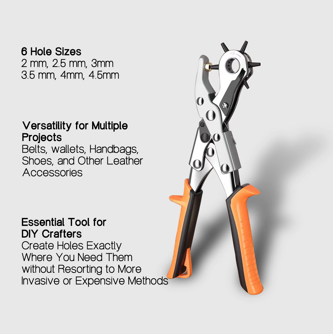 Professional Leather Hole Puncher - Super-Efficient, Durable Punching Tool for Leather Goods