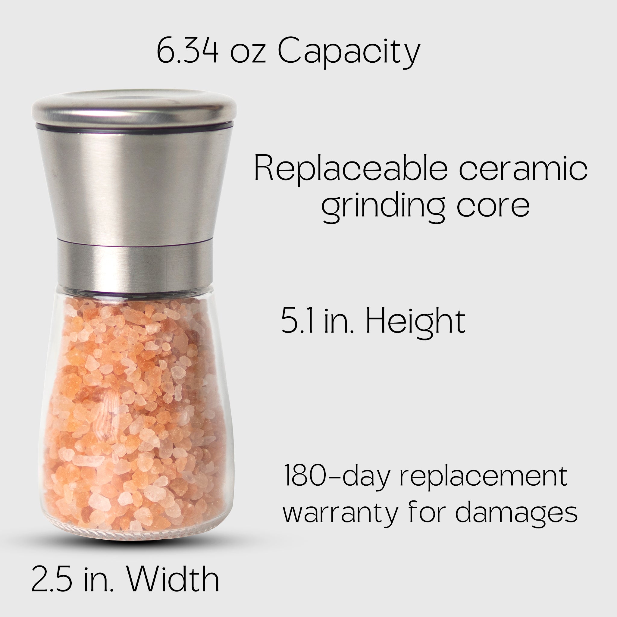 Premium Salt and Pepper Grinder Set – Adjustable Ceramic Mills for Fresh Seasoning